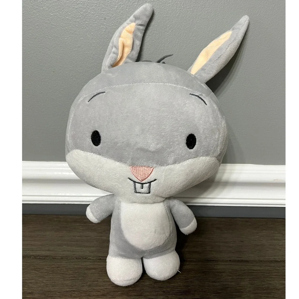 Looney Tunes Chibi Bugs Bunny Plush Stuffed Animal Grey White Bunny Toy Gift